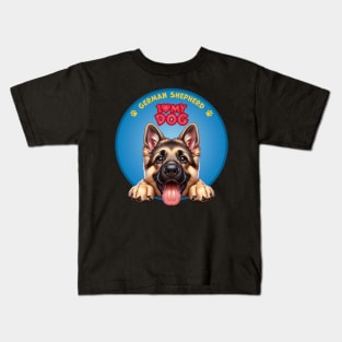 I Love my dog German Shepherd Kids T-Shirt